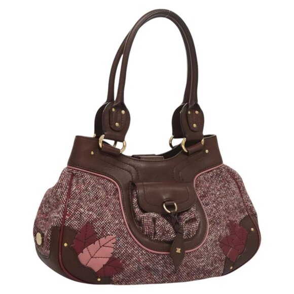 CELINE Shoulder Bag Canvas Brown Gold - Picture 1 of 15